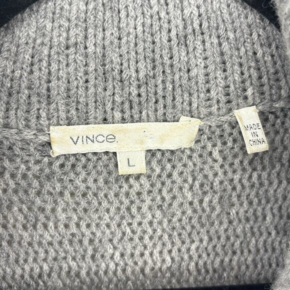Vince Wool Blend Sweater Cardigan Gray Women Size Large - Picture 3 of 7